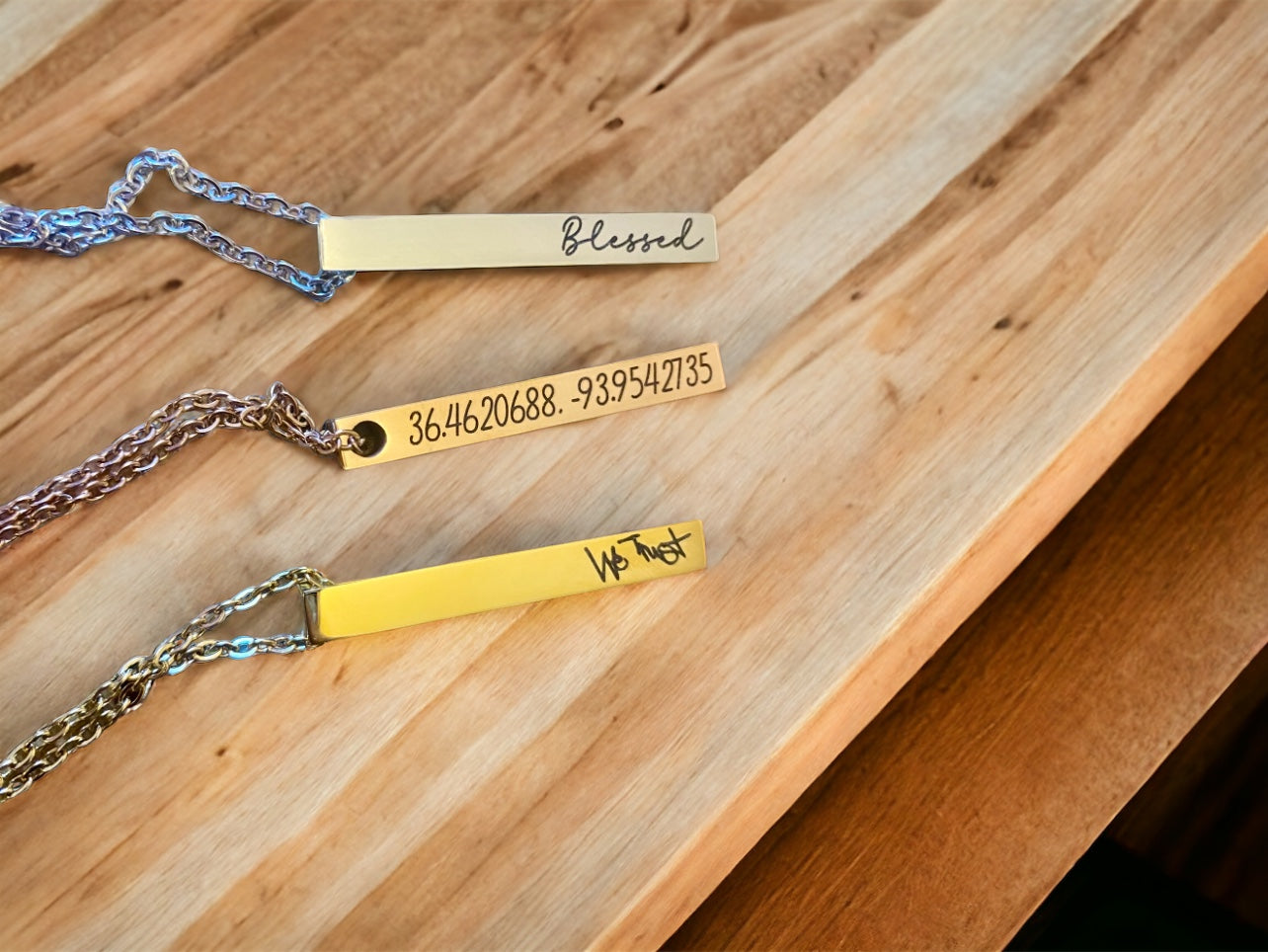 4 Sided Bar Necklace