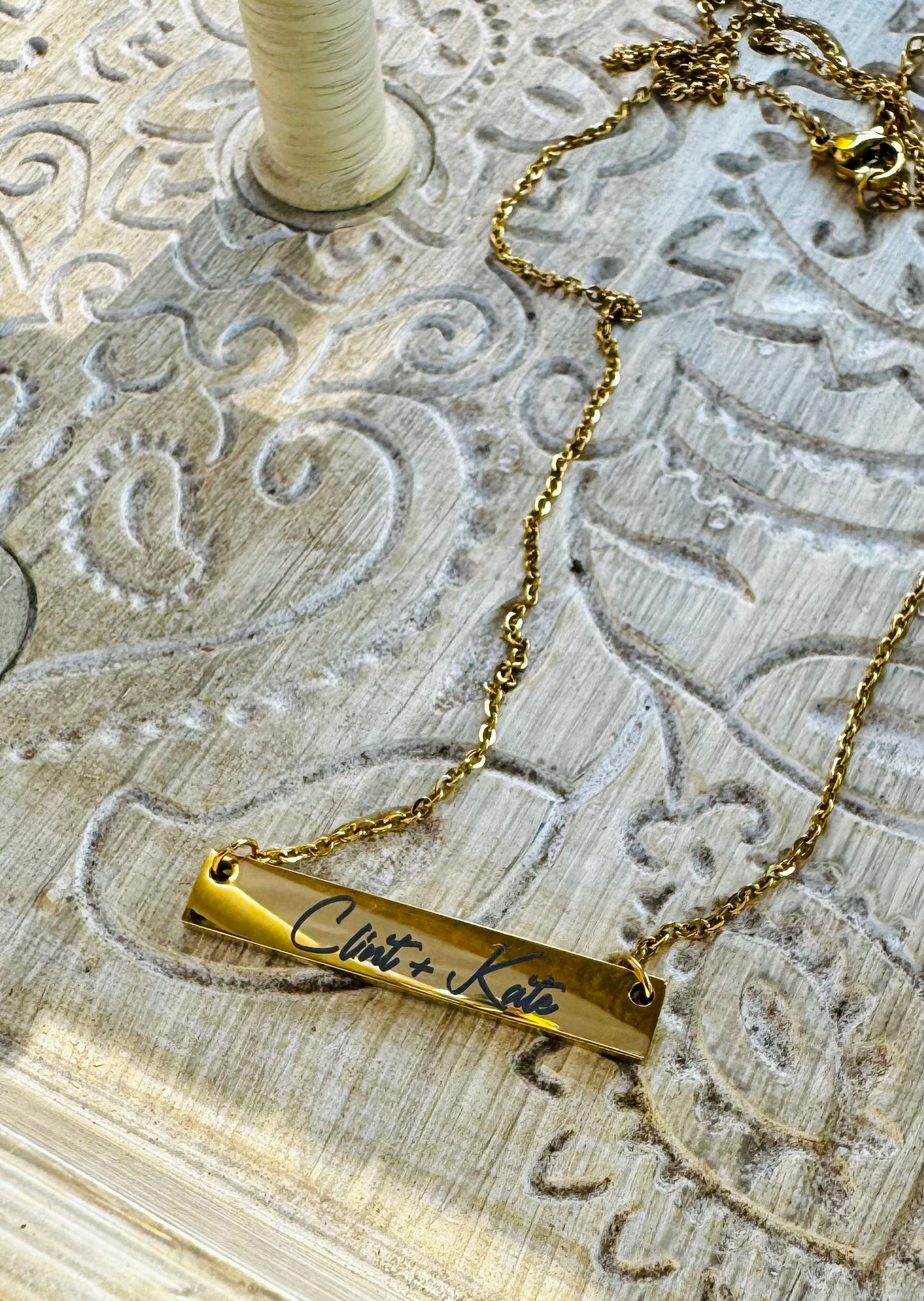 Single Sided Bar Necklace