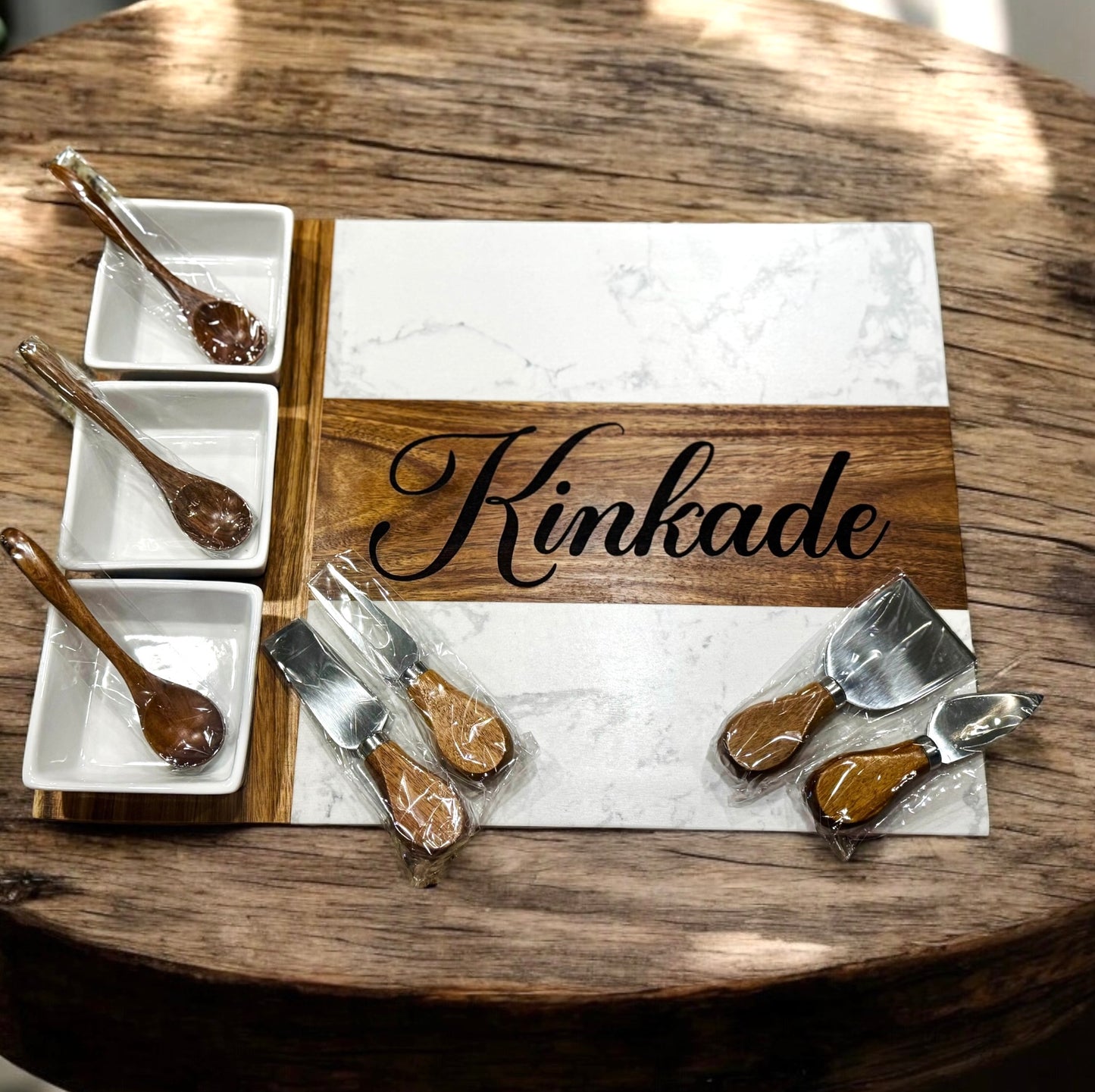 5 pack Marble Charcuterie Sets at $60 each Bulk Discount