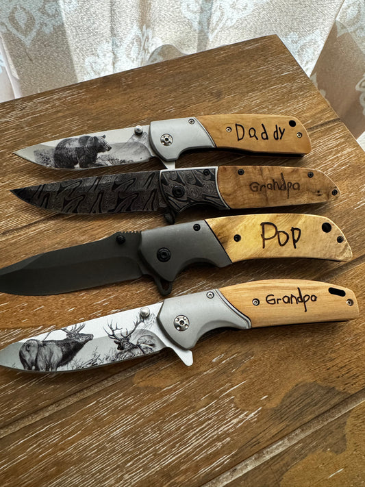 Handwritten Engraved Knife