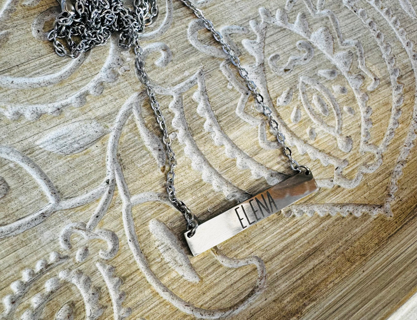 Single Sided Bar Necklace