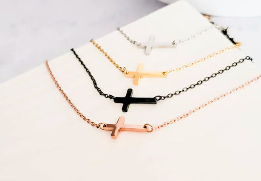 Tiny cross necklace