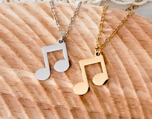 Double Music note necklace