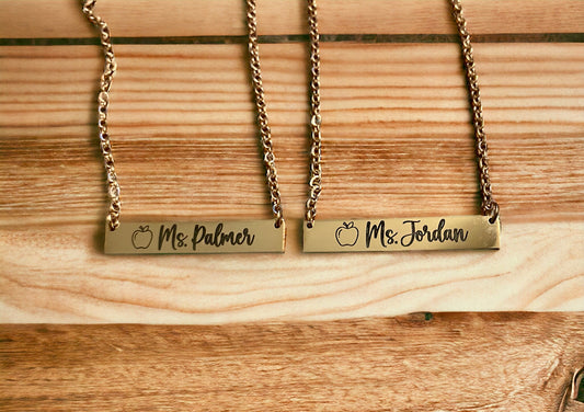 Custom Teacher Necklace