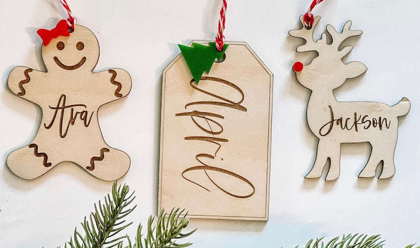 Custom Wooden Christmas Tag