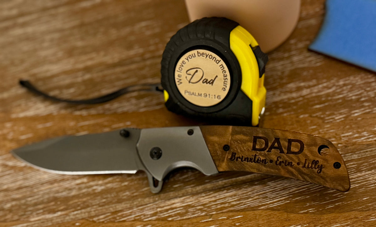 Personalized Knife & Tape Measure Set
