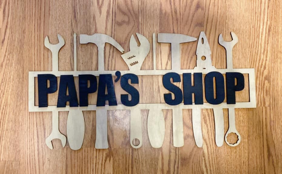 Papa's Shop Sign