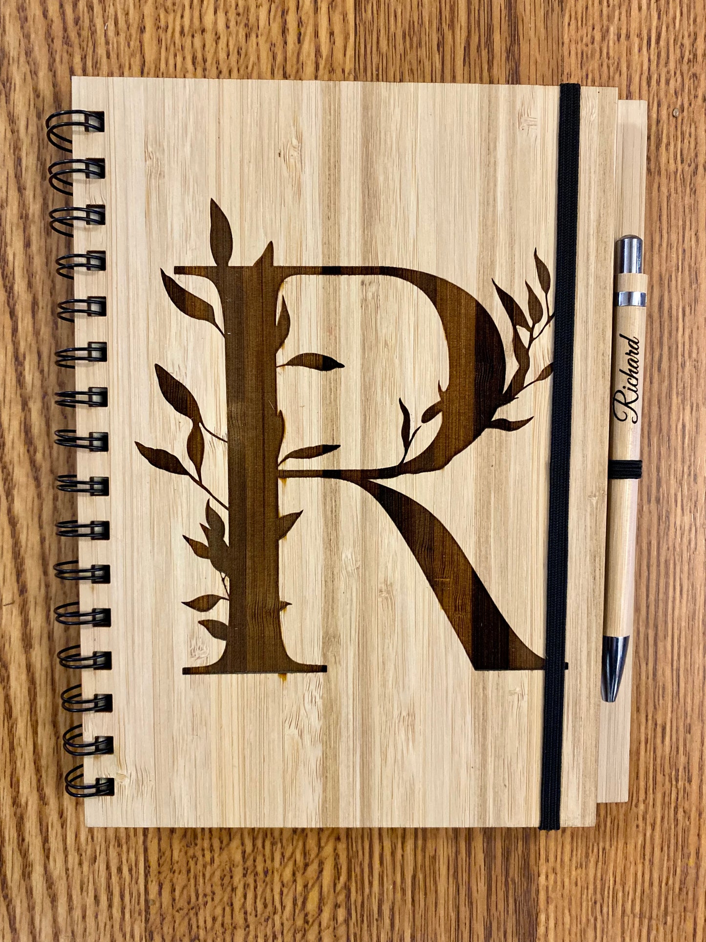 Logo Engraved Wooden Journal