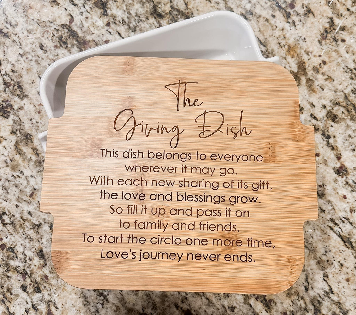 Custom Engraved Casserole Dish