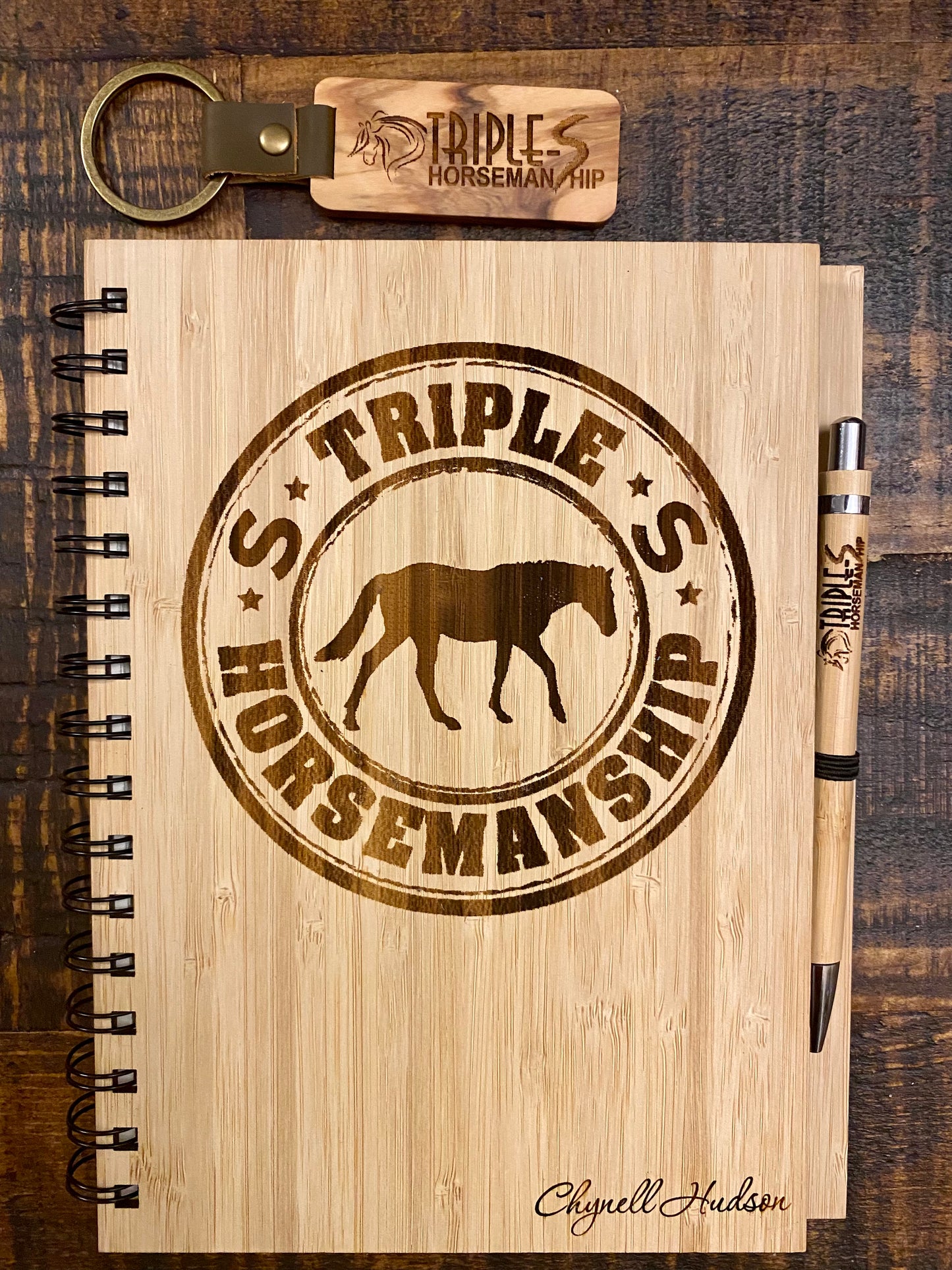 Logo Engraved Wooden Journal