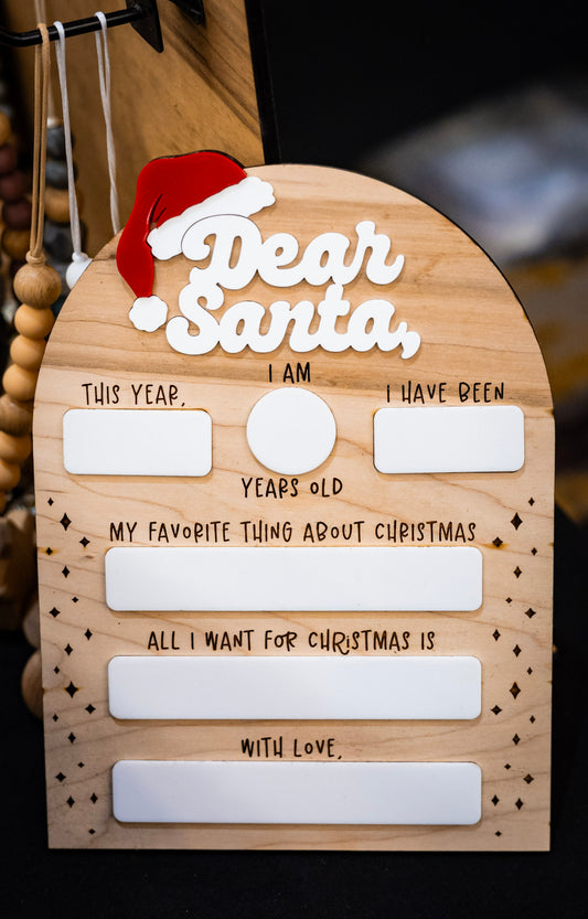 Dear Santa Christmas Board