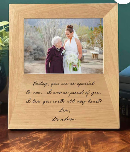 Handwritten Engraved Photo Frame