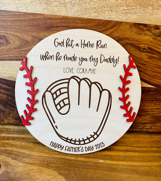 Home Run Handprint Keepsake