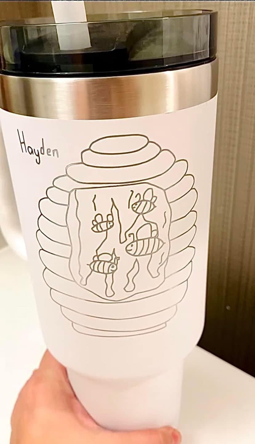 Handwritten Engraved Tumbler