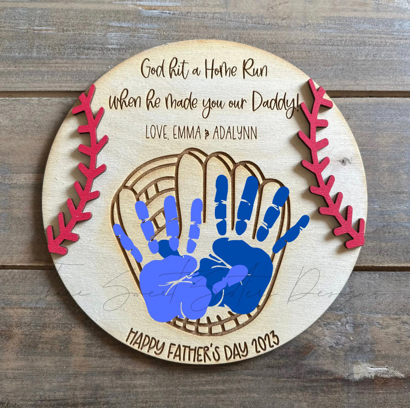 Home Run Handprint Keepsake