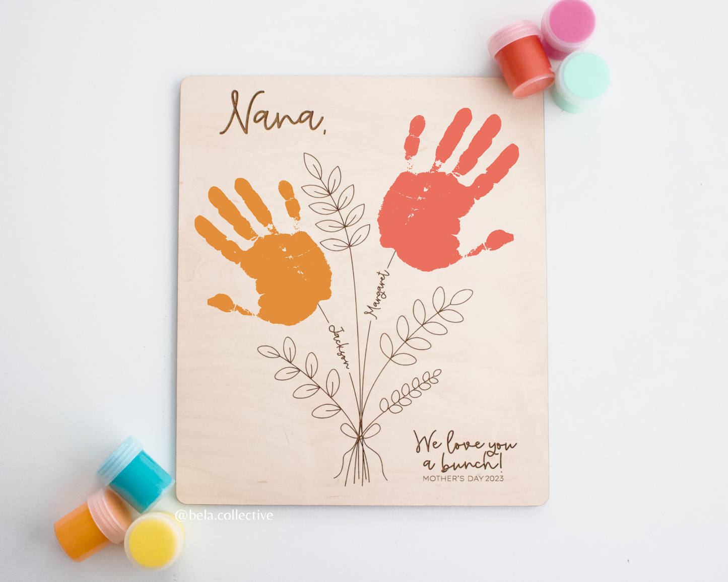 Mothers Day Handprint Floral Sign