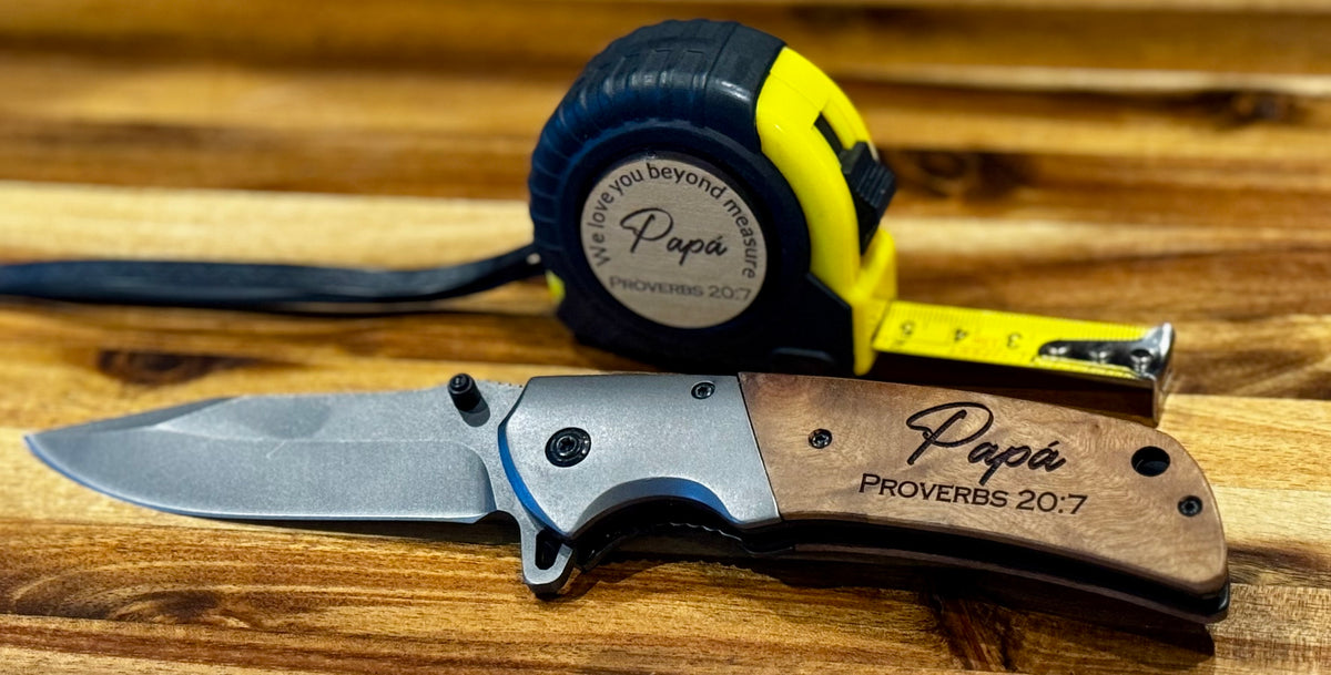 Personalized Knife & Tape Measure Set