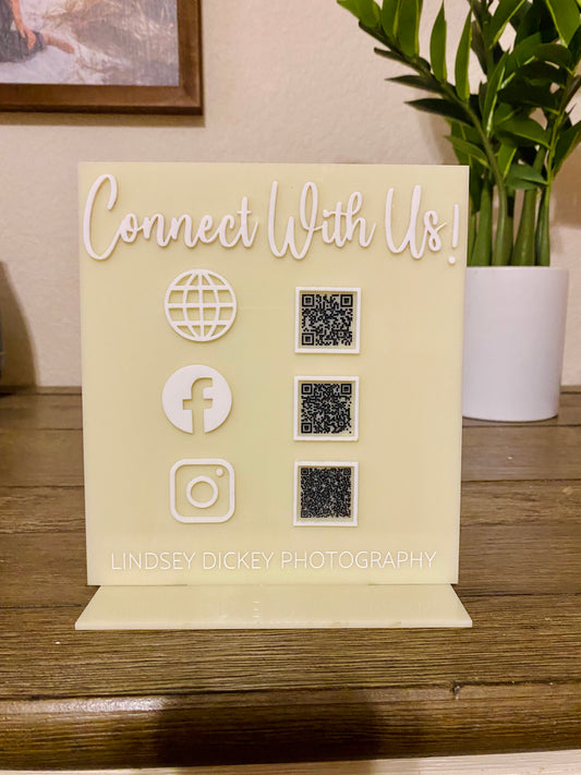 Acrylic Social Sign Stand Design