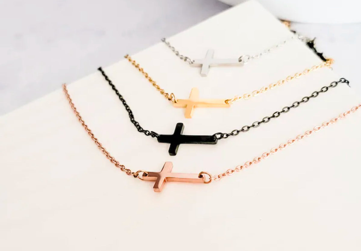 Tiny cross necklace