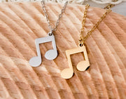 Double Music note necklace