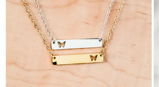 Butterfly Bar Necklace