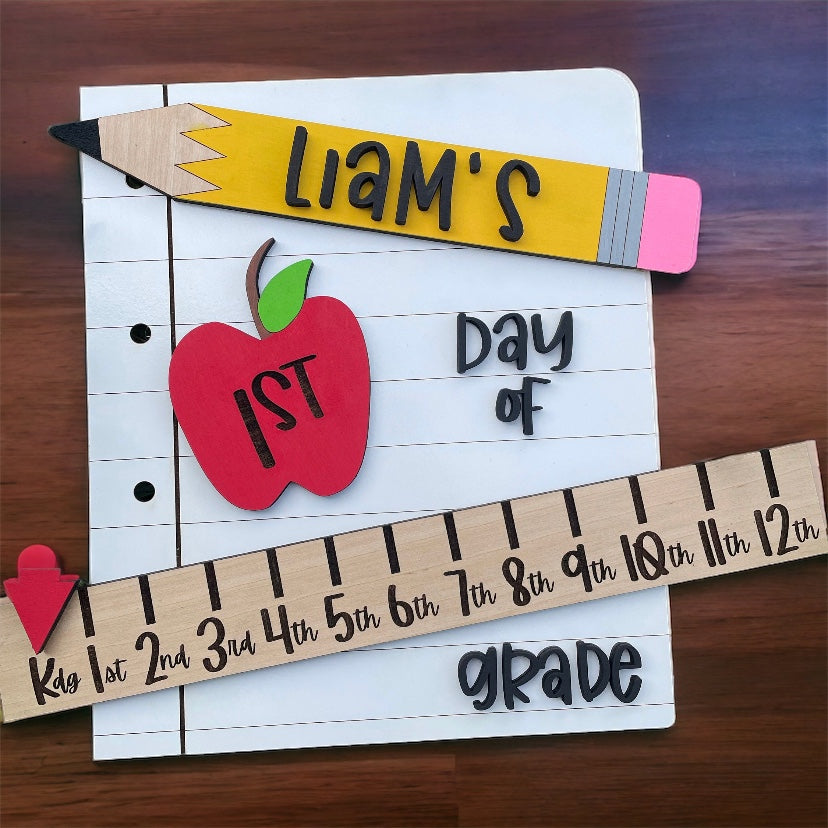 Days of School Sign Apple Ruler