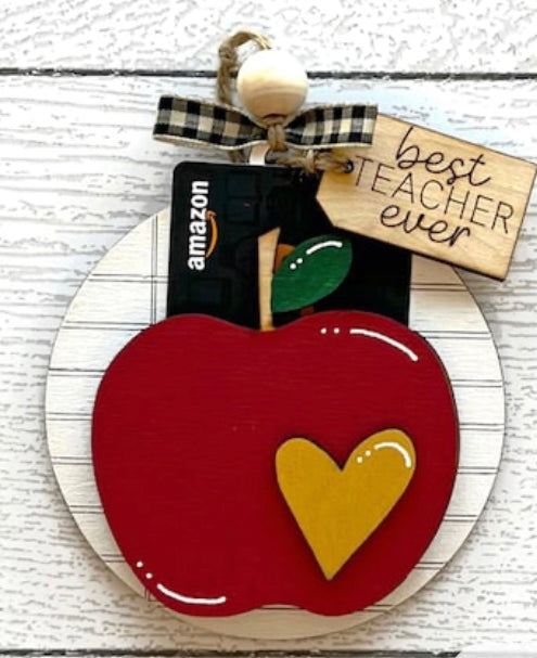 Teacher Gift Card Holder - Apple