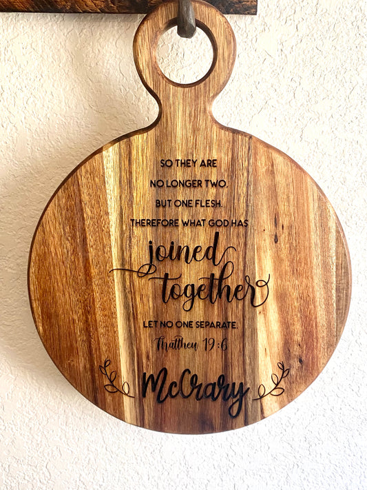 Joined Together Family Cutting Board