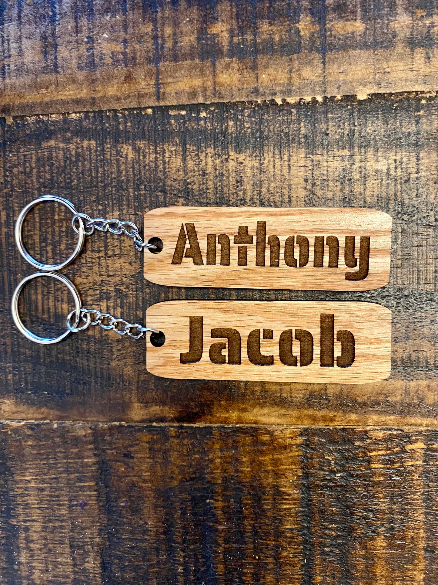 Wooden Name Keychain